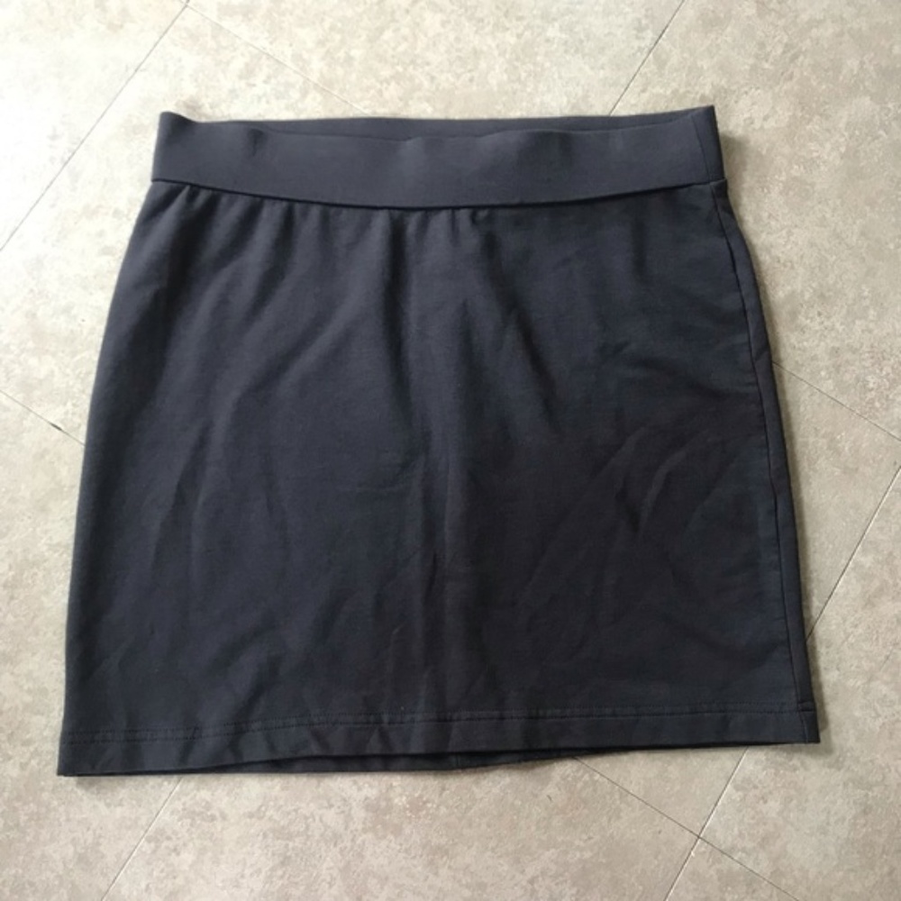 Pure JJill | pima Cotton soft stretch skirt gray